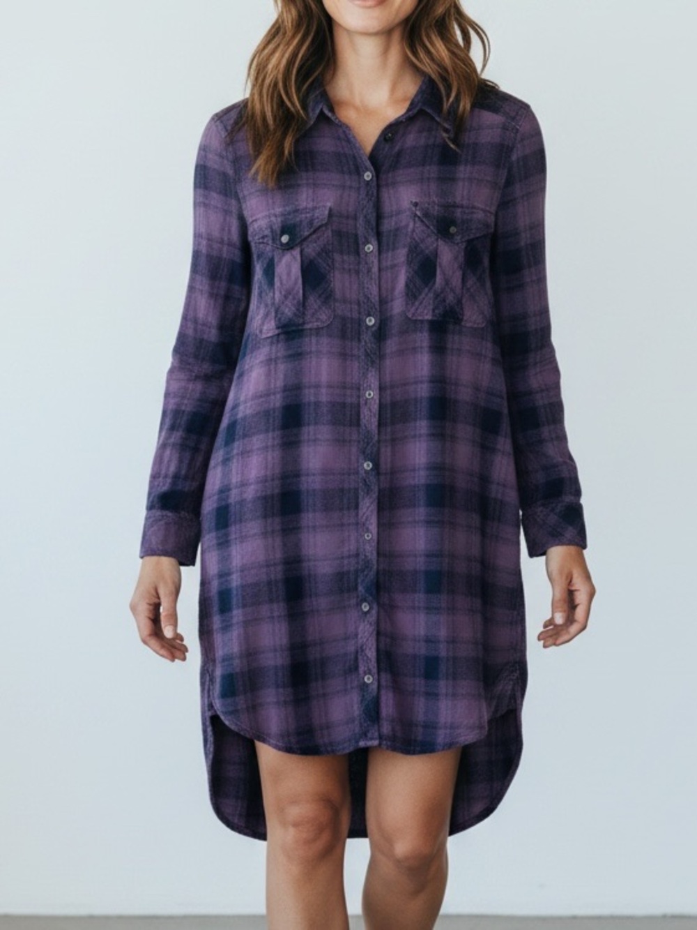 Aritzia Wilfred Free Veronica Plaid Shirt Dress